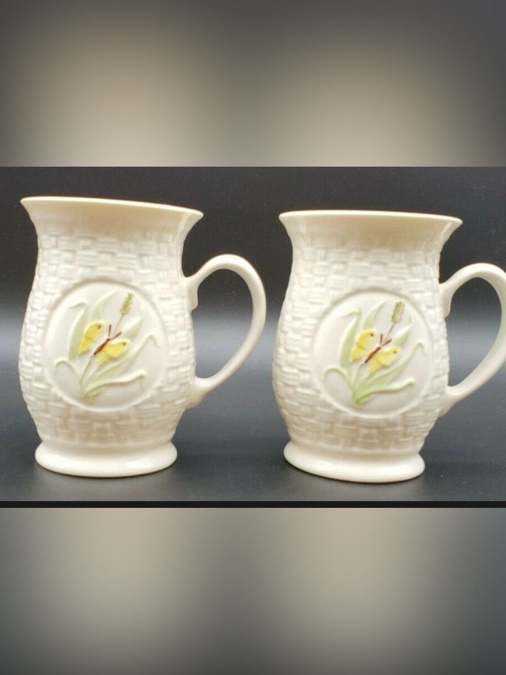 Belleek Summer Butterfly Mug Set